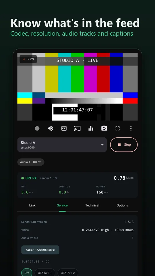 Service selection in a multi-program stream
